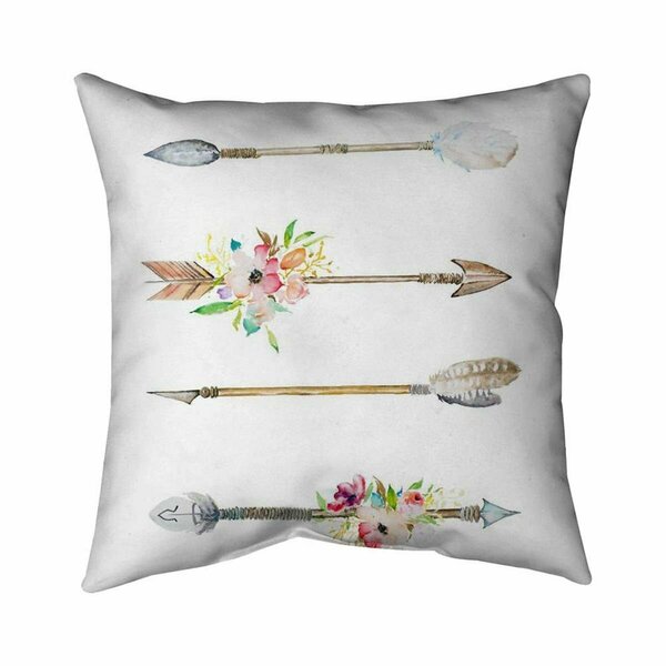 Fondo 26 x 26 in. Fl Plus Ches Et Fleurs-Double Sided Print Indoor Pillow FO2778572